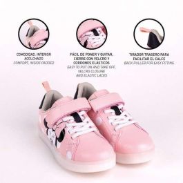 Zapatillas Deportivas con LED Minnie Mouse Velcro Rosa 28