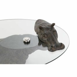 Mesita Auxiliar DKD Home Decor Transparente Cobre 80 x 50 x 37 cm