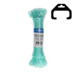 Edm Cuerda de plástico verde, 4 mm x 10 m, para tendederos, cercados e industria