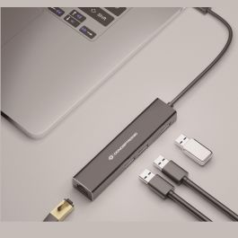 Conceptronic Adaptador Usb-C A Gigabit Ethernet Rj45 Con Hub Usb 3.0 3 Puertos Conceptronic Adaptador Usb-C A Gigabit Ethernet Rj45 Con Hub Usb 3.0 3 Puertos