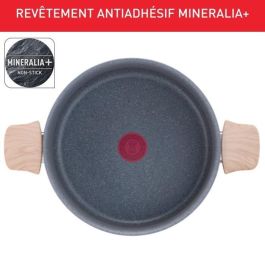 TEFAL G2669002 NATURAL FORCE Cacerola de 24 cm + cesta vaporera + tapa, Mineralia + revestimiento antiadherente, todas las placas de cocción incluida la inducción