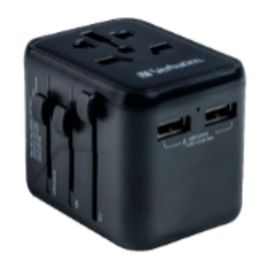 Verbatim Adaptador Universal de Viaje con 2 Puertos USB-A, Cargador Mundial para Más de 180 Países, Enchufes UE/Reino Unido/EE. UU./AUS, 12W Precio: 17.69000035. SKU: S8423744