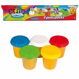 Lexibook LEX3380743110035 - Caja de 5 plastilinas Softee: colores clásicos, para modelar y crear