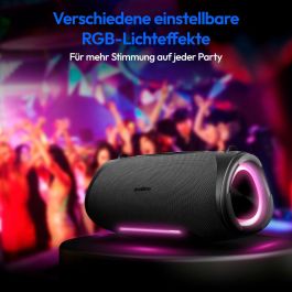 Medion AAAPX09234 Altavoz Bluetooth L 50W, 47h de batería, Protección IPX7 y Efectos de Iluminación RGB
