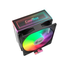 COOLBOX Refrigerador CPU Infinite Air120 ARGB, COO-VCPU-4-ARB, Disipador para Intel/AMD, 4 Heatpipes Cobre 6mm, Ventilador 120mm PWM 1800 RPM, Iluminación ARGB, TDP 180W