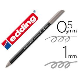 Rotulador Edding Punta Fibra 1200 gris N.12 Punta Redonda 0.5 mm 10 unidades