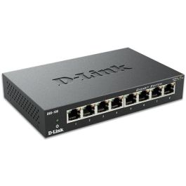 D-Link Switch 8 Puertos 10/100/1000 Mbps Gigabit Ethernet, IEEE 802.3az, Jumbo Frames 9000 Bytes, QoS 802.1p, Energy Efficient Ethernet