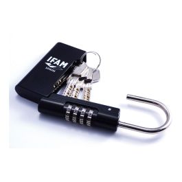 Ifam Guardallaves con arco G3, aleación de zinc, acero ø6.2mm, 4 rodillos 10 cifras, 10.000 combinaciones