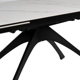 Mesa Extensible Marmolada Beige-Negro 180 X 90 X 76 cm