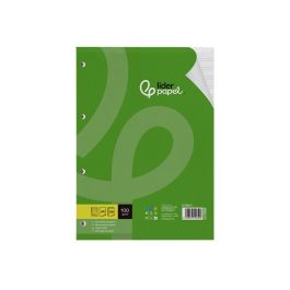 Recambio Liderpapel A4 100 Hojas 100 gr-M2 Pauta 4 3,5 mm Con Margen 4 Taladros