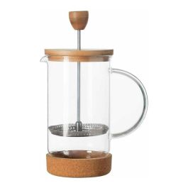 5Five Tetera/Cafetera de Émbolo 19x14.8x9 cm Vidrio/Bambú/ABS/SS Transparente