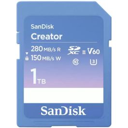 Sandisk Creator SD UHS-II 1TB Tarjeta de Memoria SDXC Clase 10 UHS-II 280MB/s Lectura 150MB/s Escritura Precio: 353.4999996. SKU: B19TVL3MDP
