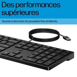 HP 320K Teclado con Cable USB para Escritorio, Comodidad y Fiabilidad Optimizada para Productividad, Distribución Portuguesa
