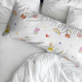 Funda de almohada Peppa Pig Peace Multicolor 45 x 110 cm