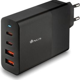 Cargador de Pared GaN NGS Bud 100W/ 2xUSB Tipo-C/ 2xUSB/ 100W Cargador de Pared GaN NGS Bud 100W/ 2xUSB Tipo-C/ 2xUSB/ 100W