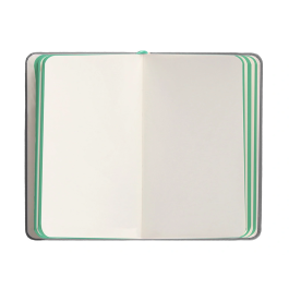 Antartik Cuaderno Tapa Dura A6 100 Hojas Lisas Gris y Turquesa 80gr FSC