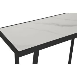 Consola Home ESPRIT Blanco Negro Metal 100 x 35 x 75 cm