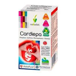 NOVADIET Cardiepa Complemento Alimenticio Omega 3 EPA DHA Astaxantina Vitaminas B6 B12 Ácido Fólico K2 Corazón 60 Cápsulas Precio: 32.5000005. SKU: B15A7DXYNR