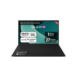 LG Gram 15Z80T-G.AU75B Portátil AMD Ryzen AI 7 350, 16 GB LPDDR5x-SDRAM, 512 GB SSD, Pantalla Full HD 15.6", Windows 11 Home, Negro