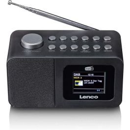 Lenco CR-625BK Radio Reloj con Sintonizador FM PLL y Pantalla LED – Negro