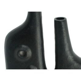 DKD Home Decor Jarrón Moderno Abstracto Negro Aluminio 30 x 40 x 5 cm