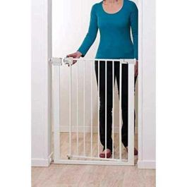 Safety 1st Barrera de Seguridad para Niños Easy Close de Presión SecurTech, Metal Blanco 73-80 cm