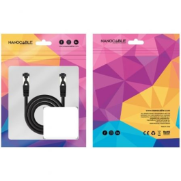Nanocable 10.20.2000-L30-BK Cable de Red RJ45 Latiguillo SSTP Cat.8.1 2GHz 40Gbps LSZH 30cm Negro