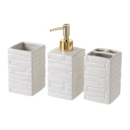 Set de Baño Blanco Cerámica 20,5 x 8 x 19,5 cm Precio: 15.94999978. SKU: B1G2NKABEF