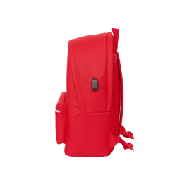 Mochila para Portátil y Tablet con Salida USB Sevilla Fútbol Club Rojo 31 x 44 x 18 cm