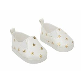 Set zapatos blanco con estrellitas para muñecos de 45 cm