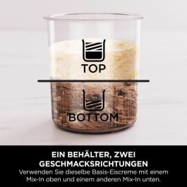 Ninja NC501EU Creami Deluxe Máquina de Helados y Batidos 2.1L con 3 Recipientes, Preparación de Sorbete, Negro/Plata