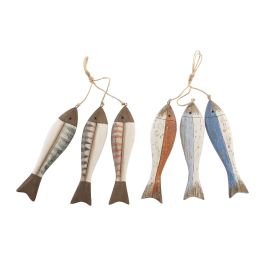 DKD Home Decor Decoracion Colgante Multicolor 2 x 39.5 x 10 cm (6 Unidades)