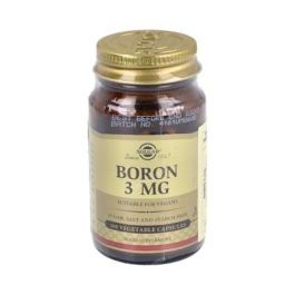 SOLGAR Boro 3 mg 100 cápsulas. Apoyo al metabolismo de calcio, fósforo y magnesio para huesos sanos. Apto para veganos. Precio: 13.9499998. SKU: S05108359
