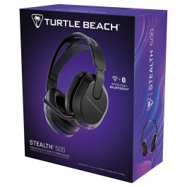 Turtle Beach Stealth 500 Auriculares de Juego Inalámbricos PC/PS5/PS4/Móvil, Over-Ear, Bluetooth 5.2, 40h Batería, Micrófono Boom, Negro