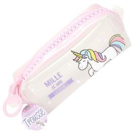 Jeux 2 momes Estuche Unicornio Licorne Translucido 21x8x7 cm