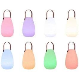 Smartwares Lámpara de Mesa LED OOO-50002 1W Blanca y 8 Colores, Uso Interior y Exterior