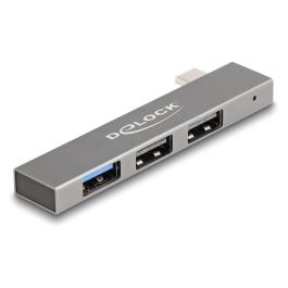 DeLOCK Concentrador USB 3 Puertos Slim, USB-C a 1x USB-A 10 Gbps (USB 3.2 Gen 2) + 2x USB-A 2.0, Plug and Play, Gris Metal Precio: 35.50000003. SKU: B154YMHECT