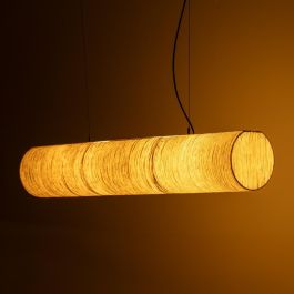 Lámpara Techo Beige Papel-Metal 1,20 X 1,20 X 20 cm