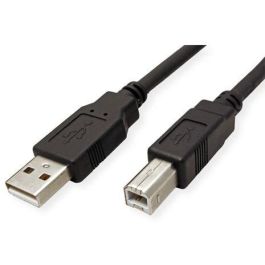 ROLINE 11.44.8818 Cable USB 2.0 A-B Recto Macho/Macho, Negro, 1.8 Metros