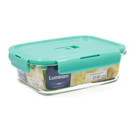 Recipiente Rectangular Hermético Vidrio Turquesa Luminarc 122 cL (6 Unidades)
