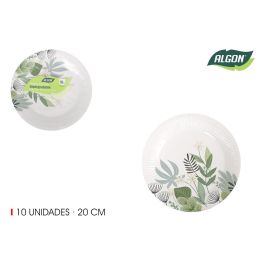 Set de 10 platos de cartón Red Flora 20 cm - Algon (24 Unidades) Precio: 18.49999976. SKU: B1H4DVG4PZ