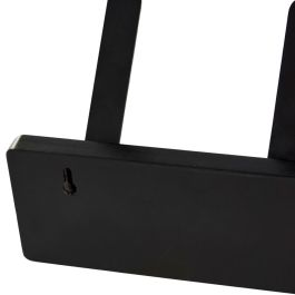 Day Perchero 5 Ganchos Dobles Negro 50x8x14 cm