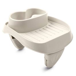 Intex Bandeja Auxiliar de Vidrio Transparente para Jacuzzi Hinchable PureSpa con 2 Portavasos Integrados 26x22x18cm