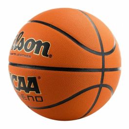 Balón de Baloncesto Wilson NCAA Legend Blanco Naranja Piel Cuero Sintético 7 Balón de Baloncesto Wilson NCAA Legend Blanco Naranja Piel Cuero Sintético 7