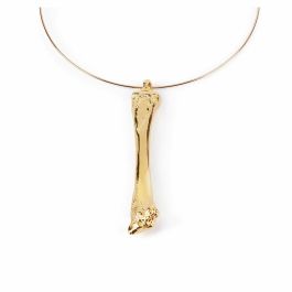 Shabama Collar BEEN Rígido para Mujer, Latón Bañado en Oro 0.5 Micras con Colgante Hueso de Relieve Brillo, Colección África Precio: 48.50000045. SKU: B13Q6H6PYM