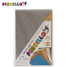 10 Láminas Goma Eva Gris 20x30 cm - Pincello (24 Unidades) 10 Láminas Goma Eva Gris 20x30 cm - Pincello (24 Unidades)