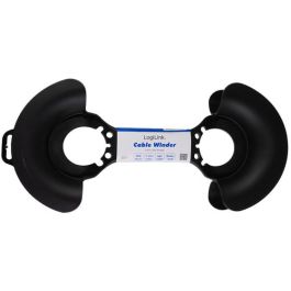 LogiLink KAB0068 Enrollacables, para 2-20m de Cable, Montaje en Pared, Negro