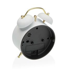 Reloj-Despertador Versa Blanco Metal 5,4 x 13,5 x 9,7 cm Reloj-Despertador Versa Blanco Metal 5,4 x 13,5 x 9,7 cm
