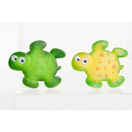 DKD Home Decor Antideslizantes Kids Forma Tortuga PVC Verde y Amarillo 11.5x10x1 cm Set de 6 Piezas Pack de 2