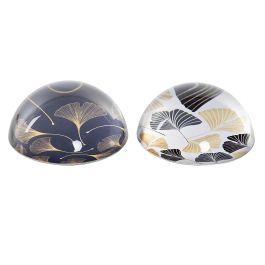 DKD Home Decor Pisapapeles Oriental Blanco Gris Cristal 8 x 8 x 4 cm (2 Unidades) Precio: 7.49999987. SKU: B1J7LTBN3D